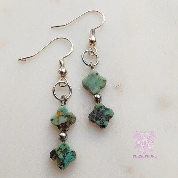 🌟 ARIANRHOD — Celtic Goddess of Destiny & Sacred Alignment (Turquoise Earrings) - Picture 1 of 5